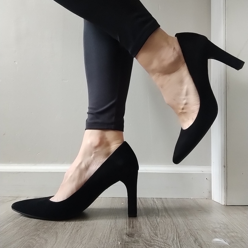 LK Benett London Black Suede Tess Courts Pumps - Picture 2 of 14